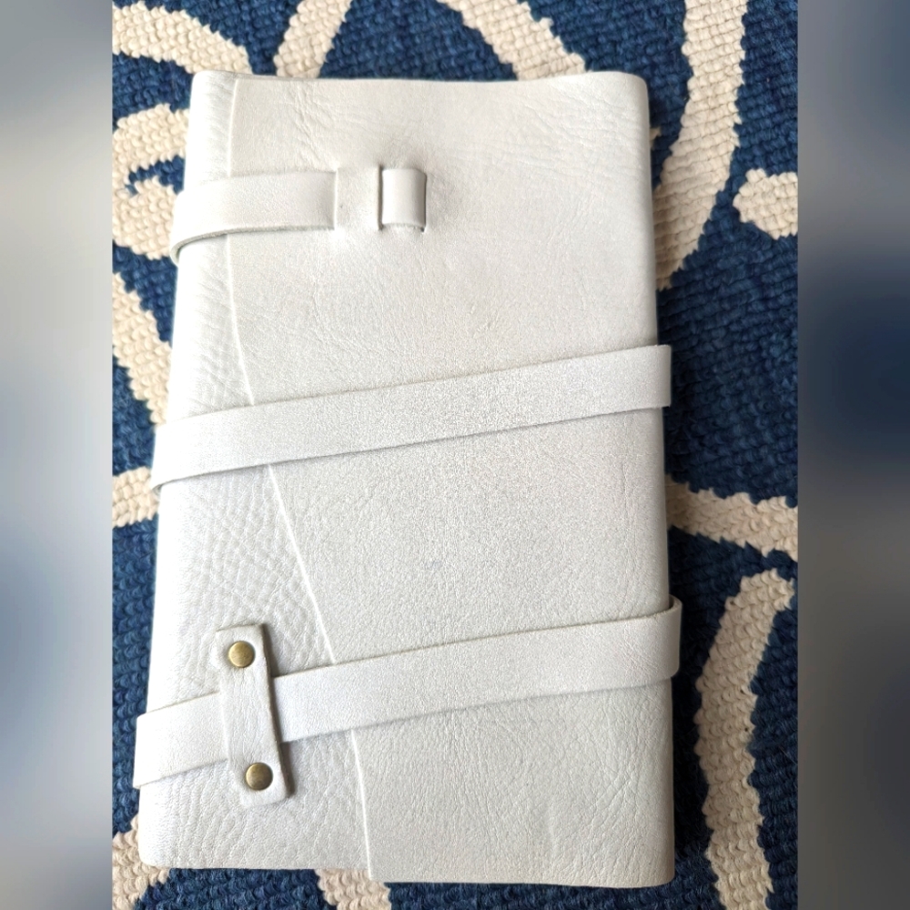 Portland Leather Large Pearl Leather Wrap Journal